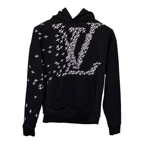 Louis Vuitton Louis Vuitton Plane Logo Printed Hoodie In Black .